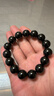 峨眉山烏金黑曜石手串男補水事女情侶瑪瑙手鏈本命年禮物 曬單實(shí)拍圖