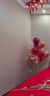 婚房地飄氣球裝飾創(chuàng  )意浪漫婚禮路引桌飄立柱氣球場(chǎng)景布置套裝 香奈紅B款兩套（送打氣筒） 曬單實(shí)拍圖