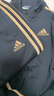 阿迪達斯（adidas）兒童輕運動(dòng)套裝經(jīng)典三條紋休閑外套長(cháng)褲 黑/金 140 曬單實(shí)拍圖