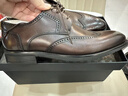 金利來(lái)（Goldlion）男鞋男士時(shí)尚正裝皮鞋舒適擦色布洛克鞋55013044642A淺棕色-43碼 曬單實(shí)拍圖