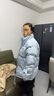 查爾斯桃心【王楚然同款】男女情侶同款冬季加厚棉衣棉服面包服 月光藍 XL 曬單實(shí)拍圖