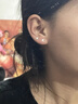妙奕嘉三八婦女節生日禮物女純銀耳釘999足銀養耳洞耳飾耳棒高級耳環(huán) 星月耳釘 一對 曬單實(shí)拍圖