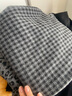 浪莎毛呢格子褲女冬季加絨高腰直筒顯瘦慵懶風(fēng)垂感休閑闊腿褲子女 曬單實(shí)拍圖