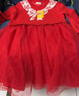 巴拉巴拉童裝女童連衣裙網(wǎng)紗公主裙拼接紅色新年拜年服女童裙 曬單實(shí)拍圖