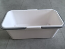 【品質(zhì)優(yōu)選】家用寬長(cháng)方形洗拖把桶加大加厚膠棉平板拖把清洗手提 拖把桶（灰白） 曬單實(shí)拍圖