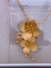 周生生足金繡球花黃金吊墜生生有囍三金飾品86594P計價(jià)6.55克 曬單實(shí)拍圖