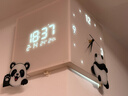 金畫(huà)板客廳轉角時(shí)鐘萬(wàn)年歷電子鐘雙面掛鐘現代簡(jiǎn)約創(chuàng  )意壁燈拐角掛墻鐘表 萌寶熊貓2A--加燈/感應開(kāi)關(guān)（無(wú)需留線(xiàn)，送專(zhuān)用電源） 12英寸/30cmx30cmx30cm 曬單實(shí)拍圖