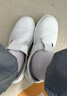 白色勞保鞋無(wú)塵車(chē)間防靜電防砸鋼包頭安全鞋PU軟底透氣軟底涼鞋 白色防砸透氣涼鞋 43 曬單實(shí)拍圖