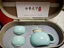 汝譽(yù)天下汝窯茶具茶壺西施壺井欄壺石瓢壺汝州汝瓷天青色冰裂紋茶具套裝 西施壺1壺二杯 220ml 曬單實(shí)拍圖