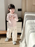 班喜迪女童褲子春裝2026新款嬰兒春裝寶寶直筒闊腿褲春秋裝兒童休閑長(cháng)褲 米色 100 曬單實(shí)拍圖