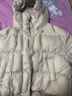 對白90白鴨絨短款連帽羽絨服女2025冬季新款小被子面包服保暖外套 淺灰色 M 曬單實(shí)拍圖