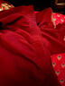 ubras劉雯同款奶酪絨開(kāi)襟秋冬睡衣長(cháng)袖長(cháng)褲套裝情侶款家居服 女款-深絲絨紅色 L 曬單實(shí)拍圖