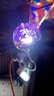 畢柯舒旋轉七彩燈360度魔球燈泡彩燈家用KTV閃光燈LED室內房間燈舞臺燈 七彩魔球燈 【旋轉七彩燈*1個(gè)+軟管燈座*1個(gè)】 曬單實(shí)拍圖