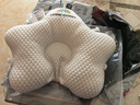 盟石（cute stone）定型枕嬰兒0-6個(gè)月睡圓頭嬰兒定型枕頭0-1歲糾正頭型新生兒童枕頭 白藍 【0-6個(gè)月】10A抗菌-涼暖雙面 0-2歲寶寶定型枕頭可機洗 曬單實(shí)拍圖