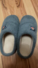 大嘴猴（paul frank）棉拖鞋男情侶時(shí)尚簡(jiǎn)約厚底家居保暖冬季拖鞋PF6661藍色290 曬單實(shí)拍圖