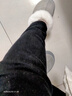 衣香麗影黑色加絨小腳牛仔褲女冬裝新款高腰修身鉛筆褲長(cháng)褲子 黑色 L 曬單實(shí)拍圖