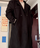 頂峰保羅（Dingfengbaoluo）毛呢大衣外套男春季中長(cháng)款韓版高級寬松過(guò)膝呢子風(fēng)衣HT88黑色4XL 曬單實(shí)拍圖