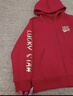 李寧童裝男大童衛衣2026新年款舒適保暖青少年寬松開(kāi)衫衛衣過(guò)年新衣服 朱砂紅35-1 175 曬單實(shí)拍圖