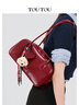 toutou女波士頓保齡球包大結婚新娘腋下單肩包紅色本命年女神節禮物 曬單實(shí)拍圖
