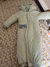 童泰（TONGTAI）嬰兒連體衣冬季純棉夾棉寶寶衣服新生兒連帽哈衣爬服綠色90cm 曬單實(shí)拍圖