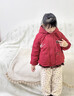 瑪米瑪卡（MOMOCO）兒童棉服外套新年服冬季棉衣棉襖韓版休閑童裝 01紅色   130    曬單實(shí)拍圖