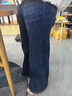 黛姿茹（daiziru）大喇叭牛仔褲女春季2026年新款高腰顯瘦毛邊牛仔褲垂感喇叭褲 藍色/長(cháng)褲【加絨】 L (28) 【105-115斤】 曬單實(shí)拍圖