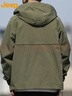 JEEP吉普夾克男士外套春秋季沖鋒休閑寬松工裝衣服男裝 軍綠 3XL 曬單實(shí)拍圖