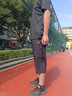 安踏男褲速干七分褲男2026夏季新款冰絲透氣休閑運動(dòng)中褲男士跑步褲子 （推薦款夏季速干褲拉鏈款）黑色 L /175cm (適合130-150斤) 曬單實(shí)拍圖