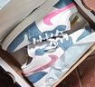 Jordan女休閑鞋喬丹AJ1 丹寧牛仔 JORDAN 1 運動(dòng)鞋HQ2001-400白藍粉38.5 曬單實(shí)拍圖