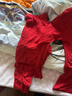 紅豆大紅內衣女純棉秋衣秋褲柔棉內褲棉襪馬年本命年結婚保暖禮盒 曬單實(shí)拍圖