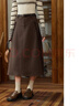 謎秀法式復古百褶半身裙女2026春秋新款高級感A字長(cháng)裙高腰 咖色 常規 L 曬單實(shí)拍圖