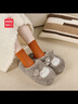 名創(chuàng  )優(yōu)品（MINISO）羊咩咩棉拖鞋女秋冬家居室內厚底月子毛毛拖鞋黃色包跟款 40-41 曬單實(shí)拍圖