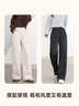 班尼路（Baleno）人字紋休閑褲女2025秋冬季新款高腰藏肉開(kāi)叉設計加絨保暖直筒長(cháng)褲 曬單實(shí)拍圖