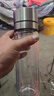 XDO一鍵開(kāi)蓋水杯男士茶杯雙層玻璃泡茶杯子防爆耐高溫全鋼蓋 曬單實(shí)拍圖