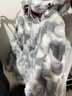 SPRAYGROUND明星同款毛毛棉服男外套2025秋冬鯊魚(yú)嘴男女情侶毛絨棉衣 淺灰色 S 曬單實(shí)拍圖