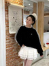 LDBE黑色圓領(lǐng)三條杠衛衣女2026新款秋冬季保暖加絨韓系假兩件寬松上衣 黑色【秋冬加絨】 L 95-115斤 曬單實(shí)拍圖
