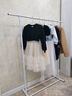 美潮晾衣架落地家用臥室掛衣架陽(yáng)臺可移動(dòng)簡(jiǎn)易掛衣服架子涼曬桿衣帽架 120cm黑-簡(jiǎn)易伸縮款 曬單實(shí)拍圖