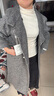 范思藍恩立領(lǐng)雙排扣氣質(zhì)雙面呢大衣女2025冬裝新款保暖外套4188 奶花灰 M 曬單實(shí)拍圖