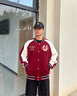 安踏（ANTA）【王一博同款】好事發(fā)生丨馬年新年戰袍外套男女情侶款棒球服夾克 【王一博同款】朱櫻紅S-3 本命年配色-新年穿搭 XL （男180） 曬單實(shí)拍圖