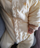 童泰（TONGTAI）嬰兒連體衣秋冬季純棉夾棉寶寶衣服新生兒哈衣薄棉爬服黃色80cm 曬單實(shí)拍圖