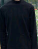 名創(chuàng  )優(yōu)品（MINISO）打底衫男冬季高級感內襯磨毛質(zhì)感半高領(lǐng)加絨長(cháng)袖t恤 黑色 L  曬單實(shí)拍圖