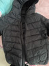 鴨鴨（YAYA）兒童輕薄羽絨服短款小童中大童連帽男女童2023秋冬洋氣童裝外套 黑色 140 曬單實(shí)拍圖