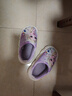 迪士尼（Disney）兒童棉拖鞋秋冬寶寶室內拖鞋女童新款鞋子愛(ài)莎卡通拖鞋 淺紫 20 曬單實(shí)拍圖