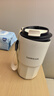 樂(lè )扣樂(lè )扣咖啡保溫杯陶瓷內膽水杯女士高顏值隨行杯外出便攜式廣口直飲杯子 啞光黑450ml 曬單實(shí)拍圖