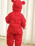 巴拉巴拉嬰兒連體衣羽絨服寶寶男童女童2025新款冬裝外出哈衣爬服造型拜年 紅色小財神-白鴨絨 90 cm-充絨量99g 曬單實(shí)拍圖