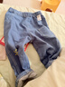 巴拉巴拉寶寶褲子秋裝男童長(cháng)褲嬰兒休閑牛仔褲簡(jiǎn)約時(shí)尚寬松可愛(ài)潮 藍色調00488 100 曬單實(shí)拍圖