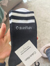 Calvin KleinJeans男士簡(jiǎn)約ck拼色條紋提花柔軟舒適美式休閑運動(dòng)中筒襪子禮物 001-太空黑 1雙 均碼 OS 曬單實(shí)拍圖