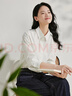 茵曼法式通勤長(cháng)袖襯衫秋冬女裝正裝洋氣氣質(zhì)打底襯衣上衣 白色 L  曬單實(shí)拍圖