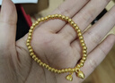 兆亮古法黃金手鏈足金兩世歡蓮蓬金珠手鏈黃金手串 送女友生日禮物 5.12克 曬單實(shí)拍圖