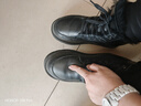 AU&MU澳洲冬季新款雪地靴男女情侶款皮毛一體保暖靴子系帶防滑馬丁靴 黑色亮皮 【男女同款 羊毛防寒】3135 37 曬單實(shí)拍圖